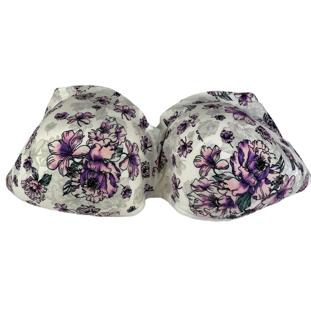 NWT Torrid 42G Curves Purple Floral Lightly Lined Full Coverage Balconette Bra +